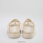 Cream Color Buffalo Rey flip platform sandals vegan |Slides F06ZHH723 - Image 5