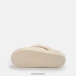 Cream Color Buffalo Rey flip platform sandals vegan |Slides F06ZHH723 - Image 6