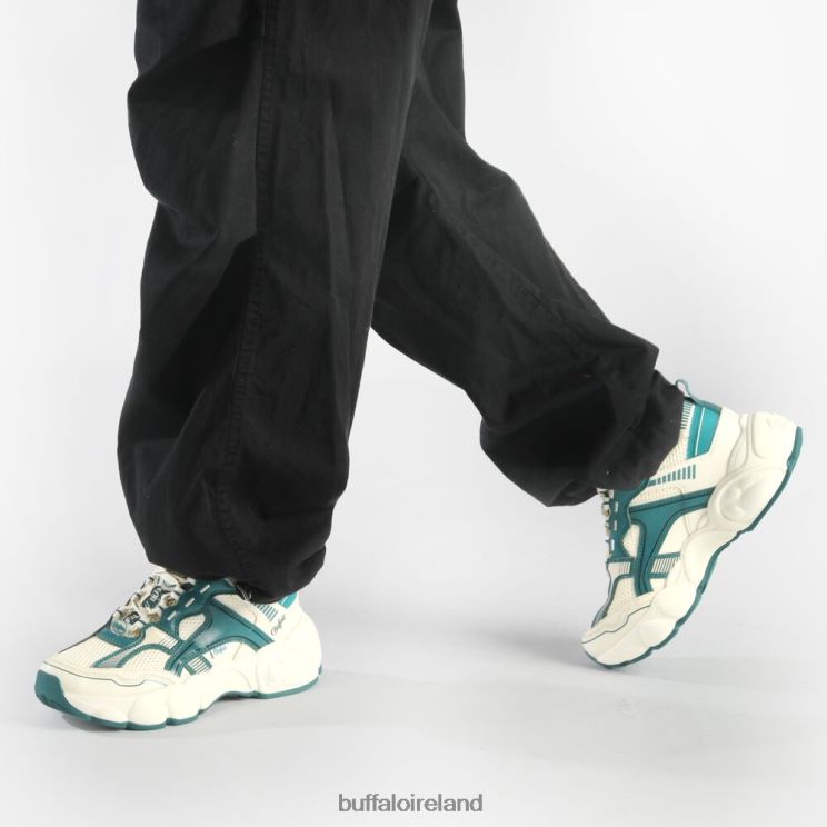 Cream/Green Buffalo CLD Run Jog Sneakers Low vegan |Sneakers F06ZHH912 - Image 2