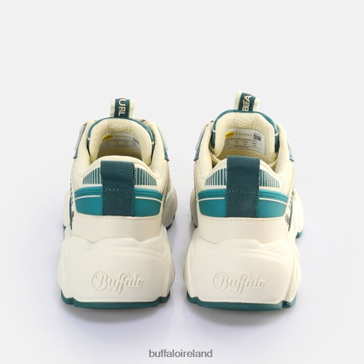 Cream/Green Buffalo CLD Run Jog Sneakers Low vegan |Sneakers F06ZHH912 - Image 3