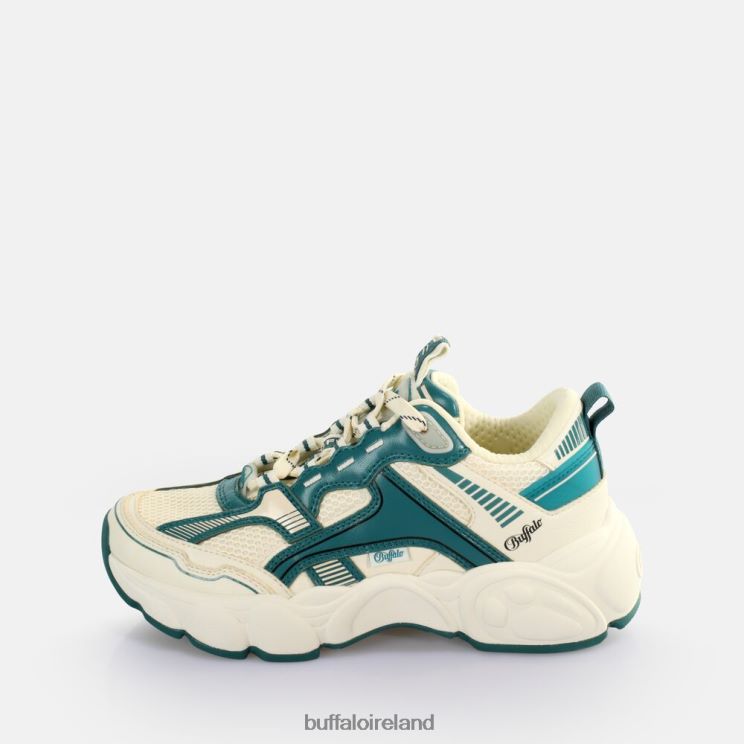 cream_green_buffalo_cld_run_jog_sneakers_low_vegan_sneakers_f06zhh912.jpg Cream/Green Buffalo CLD Run Jog Sneakers Low vegan |Sneakers F06ZHH912 - Image 1