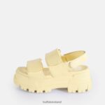 Croc-Effect Vanilla Buffalo Aspha SND Platform Sandals vegan |Sandals F06ZHH16