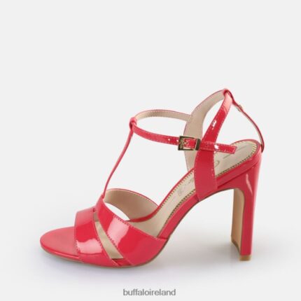 Dark Pink Buffalo Jean Cage Heeled Sandals vegan |Sandals F06ZHH529