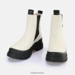 Eggshell/Black Buffalo Aspha Chelsea Mid Ankle Boot vegan |Boots F06ZHH478 - Image 4