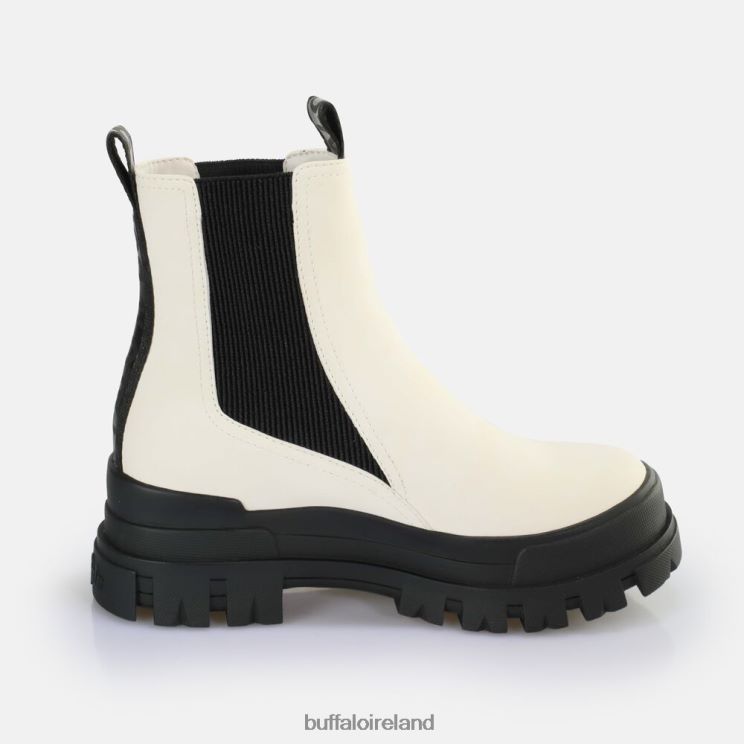 Eggshell/Black Buffalo Aspha Chelsea Mid Ankle Boot vegan |Boots F06ZHH478 - Image 6