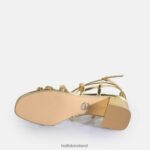 Gold Buffalo Lilly Cage Heeled Sandals vegan |Sandals F06ZHH290 - Image 7