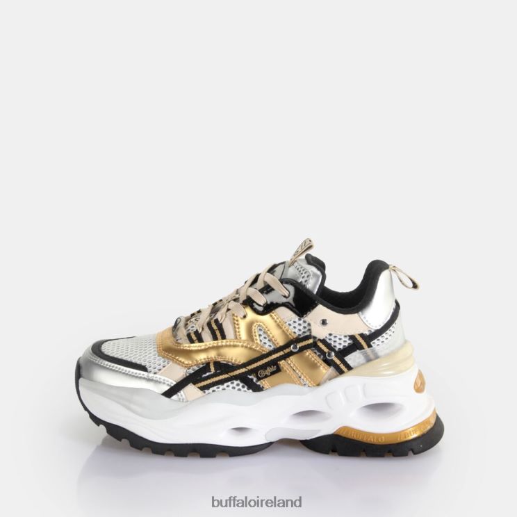 Gold/Silver/Black Buffalo Triplet Hollow trainer Low vegan |Sneakers F06ZHH129 - Image 2
