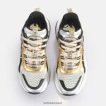 Gold/Silver/Black Buffalo Triplet Hollow trainer Low vegan |Sneakers F06ZHH129 - Image 3