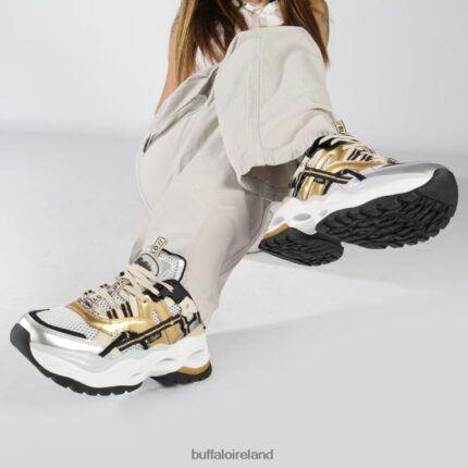 Gold/Silver/Black Buffalo Triplet Hollow trainer Low vegan |Sneakers F06ZHH129