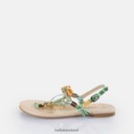 Green/Orange Buffalo Capri Vacay Sandals vegan |Sandals F06ZHH178 - Image 2