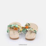 Green/Orange Buffalo Capri Vacay Sandals vegan |Sandals F06ZHH178 - Image 4
