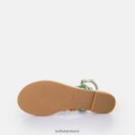 Green/Orange Buffalo Capri Vacay Sandals vegan |Sandals F06ZHH178 - Image 6