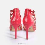 Hot Pink Buffalo Blair Cage Heeled Sandals vegan |Sandals F06ZHH283 - Image 5