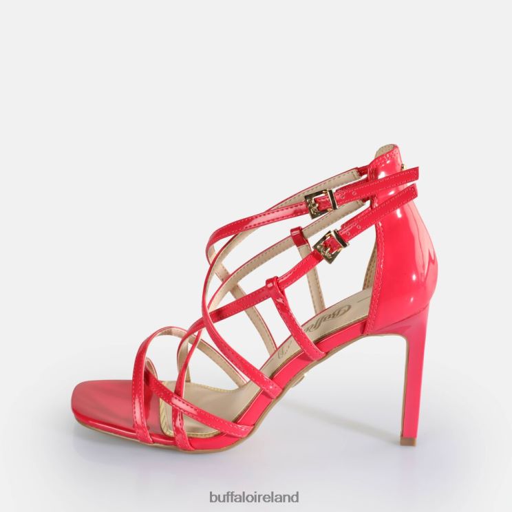 hot_pink_buffalo_blair_cage_heeled_sandals_vegan_sandals_f06zhh283.jpg Hot Pink Buffalo Blair Cage Heeled Sandals vegan |Sandals F06ZHH283 - Image 1