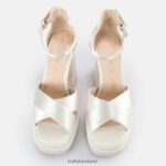 Ivory Buffalo Bonny Cross Heeled Sandals |Sandals F06ZHH314 - Image 3