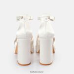 Ivory Buffalo Bonny Cross Heeled Sandals |Sandals F06ZHH314 - Image 7