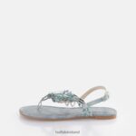 Jeans/Aqua Blue Buffalo Capri Vacay Sandals vegan |Sandals F06ZHH179