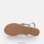 Jeans/Aqua Blue Buffalo Capri Vacay Sandals vegan |Sandals F06ZHH179 - Image 4