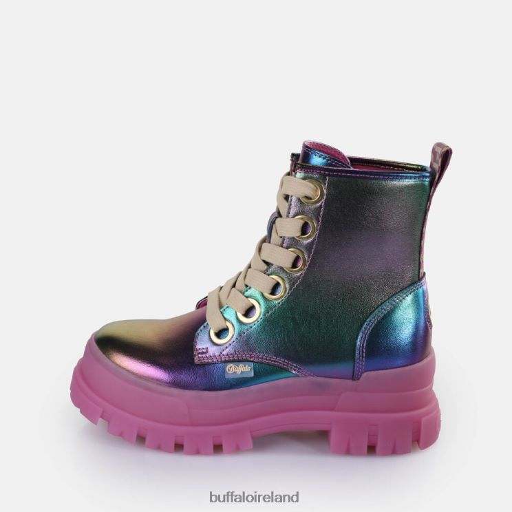 Mermaid Purple Buffalo Aspha Lace Up Hi Ankle Boot vegan |Boots F06ZHH439 - Image 3