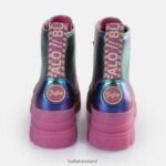 Mermaid Purple Buffalo Aspha Lace Up Hi Ankle Boot vegan |Boots F06ZHH439 - Image 4