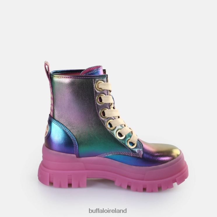 Mermaid Purple Buffalo Aspha Lace Up Hi Ankle Boot vegan |Boots F06ZHH439 - Image 5