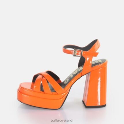Orange Buffalo May Donna heeled sandals vegan |Sandals F06ZHH326
