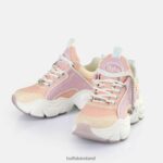 Peach Multi Buffalo Binary Glam Sneakers Low vegan |Sneakers F06ZHH324 - Image 4