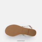 Pearl White Buffalo Capri Sparkling Butterfly Sandals vegan |Sandals F06ZHH385 - Image 6