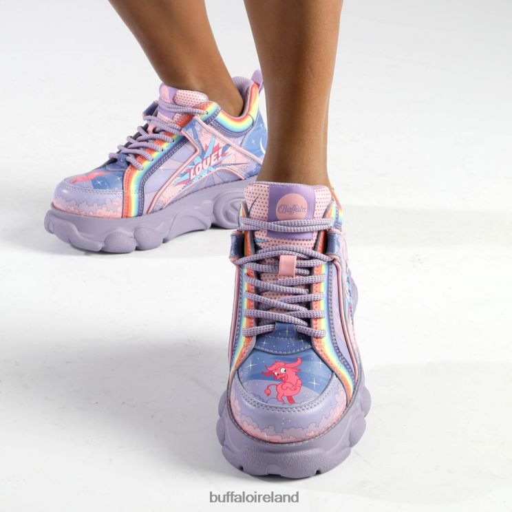 purple_love_buffalo_cld_corin_graffiti_sneakers_low_vegan_sneakers_f06zhh139.jpg Purple Love Buffalo CLD Corin Graffiti Sneakers Low vegan |Sneakers F06ZHH139 - Image 1