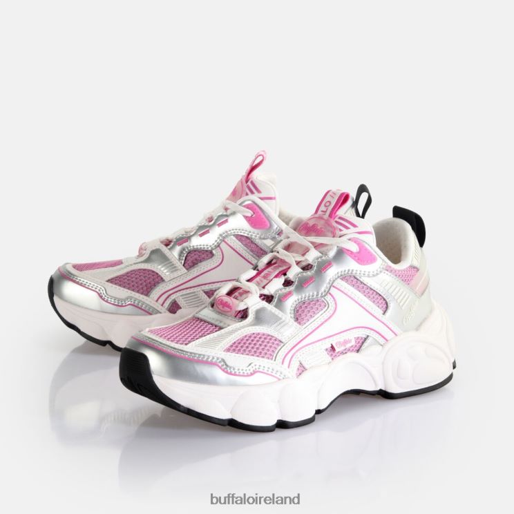Silver/Pink Buffalo CLD Run JOG trainers low vegan |Sneakers F06ZHH239 - Image 4