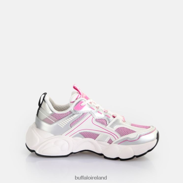 Silver/Pink Buffalo CLD Run JOG trainers low vegan |Sneakers F06ZHH239 - Image 5
