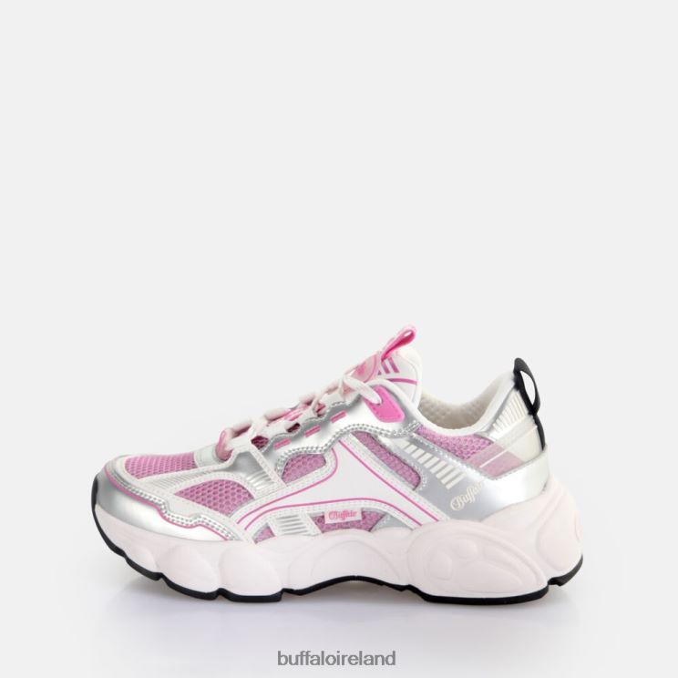 silver_pink_buffalo_cld_run_jog_trainers_low_vegan_sneakers_f06zhh239.jpg Silver/Pink Buffalo CLD Run JOG trainers low vegan |Sneakers F06ZHH239 - Image 1