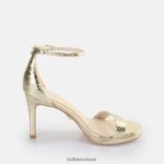 Snake Gold Buffalo Monroe 2 heeled sandal vegan |Sandals F06ZHH230 - Image 5