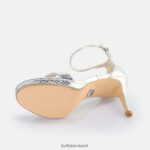 Snake Silver Buffalo Monroe 2 heeled sandal vegan |Sandals F06ZHH229 - Image 4