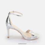 Snake Silver Buffalo Monroe 2 heeled sandal vegan |Sandals F06ZHH229 - Image 5