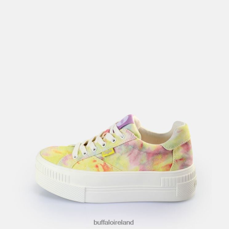 tie_dye_coral_green_buffalo_paired_sneakers_low_vegan_sneakers_f06zhh115.jpg Tie-Dye Coral/Green Buffalo Paired Sneakers Low vegan |Sneakers F06ZHH115 - Image 1