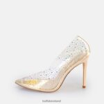 Transparent/Cream Buffalo Juliette Diamond Pump vegan |Heels F06ZHH378