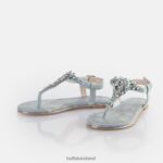 Water Denim Blue Buffalo Capri Glam Sandals vegan |Sandals F06ZHH88 - Image 3