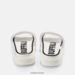 White/Black Buffalo Rey slide vegan |Slides F06ZHH874 - Image 5