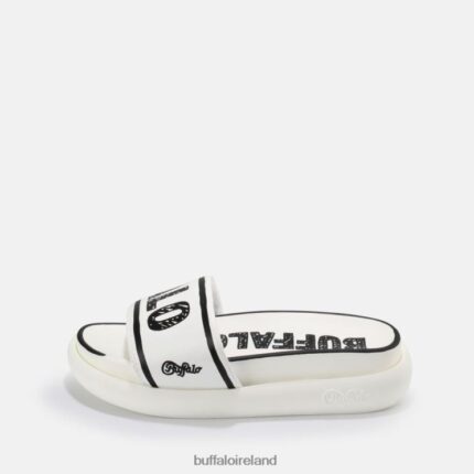 White/Black Buffalo Rey slide vegan |Slides F06ZHH874