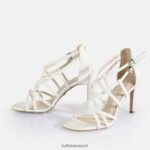 White Buffalo Blair Cage Heeled Sandals vegan |Sandals F06ZHH282 - Image 4