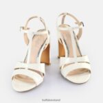 White Buffalo Jean Cage Heeled Sandals vegan |Sandals F06ZHH528 - Image 3