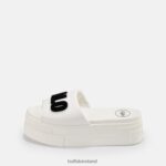 White Buffalo Paired Sld Sandal vegan |Slides F06ZHH856