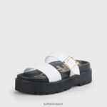 White Buffalo Raya vegan sandals |Slides F06ZHH577 - Image 7