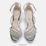 White Buffalo Serena Shine heeled Sandal |Sandals F06ZHH626 - Image 3