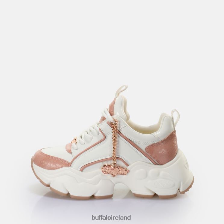 White/Light Pink Buffalo Binary Glam Sneaker Low vegan |Sneakers F06ZHH320 - Image 1