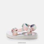 White/Multi Buffalo Sage Track platform sandals vegan |Sandals F06ZHH852