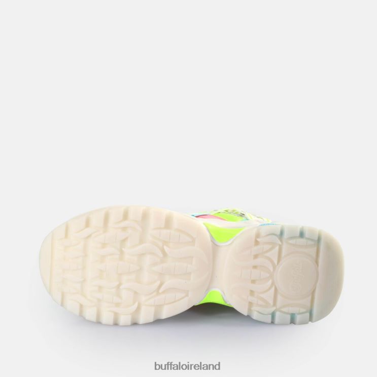 White/Neon Multicolour Buffalo Triplet Hollow Sneakers Low vegan |Sneakers F06ZHH128 - Image 7