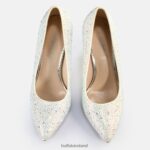 White Pearl Buffalo Juliette Ice Pumps vegan |Heels F06ZHH515 - Image 2