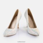 White Pearl Buffalo Juliette Ice Pumps vegan |Heels F06ZHH515 - Image 3